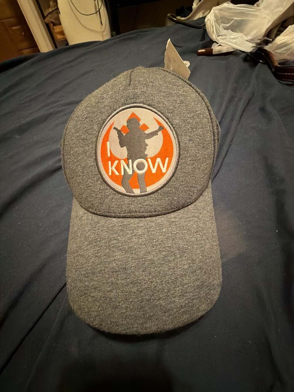 Star Wars Han Solo “I know” Gray Felt Hat Disney Parks
